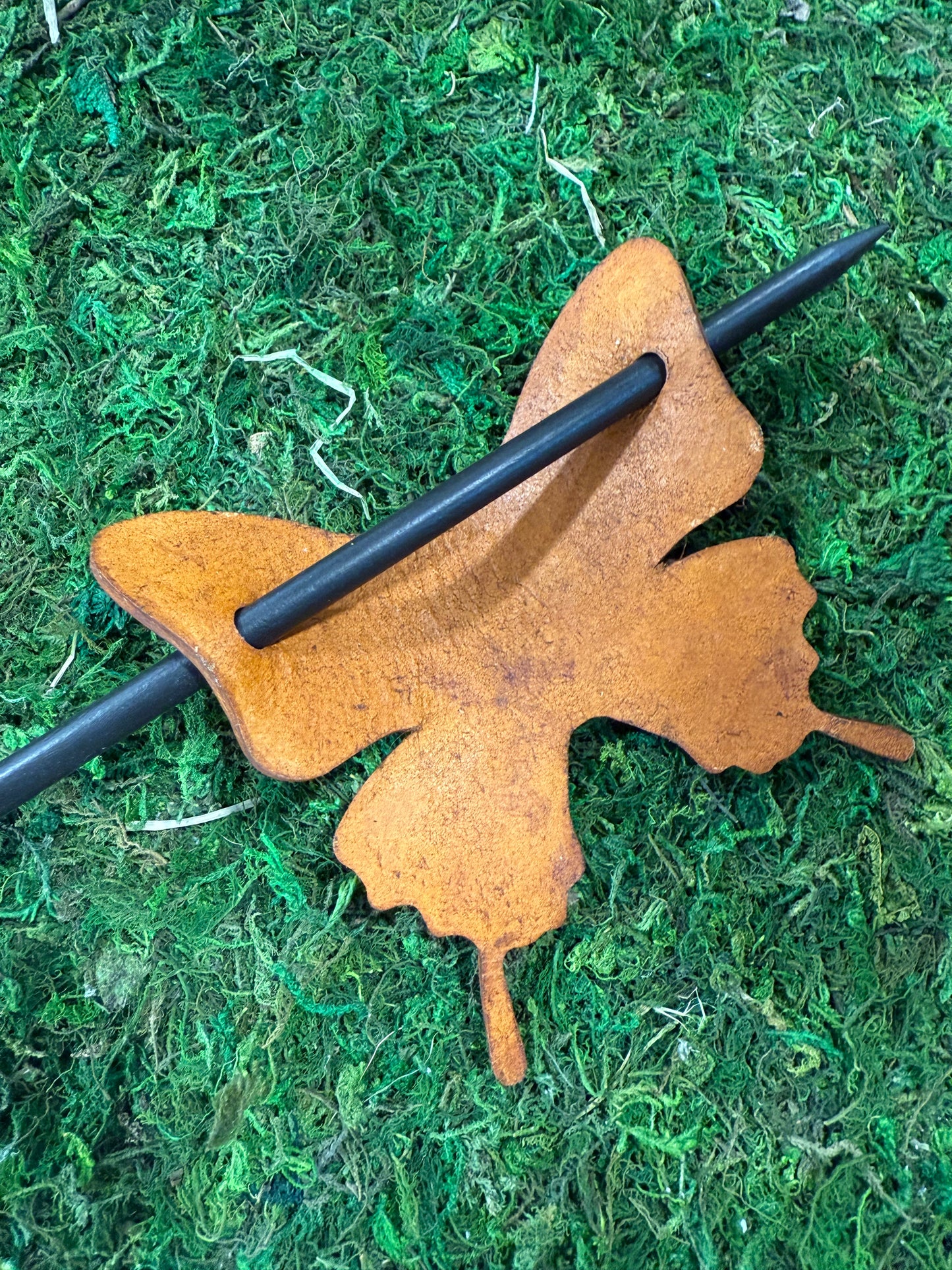 Groovy Stamped Butterfly Hair Stick