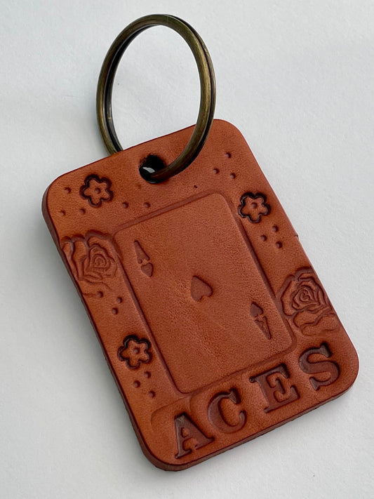 Aces Rectangle Keychain