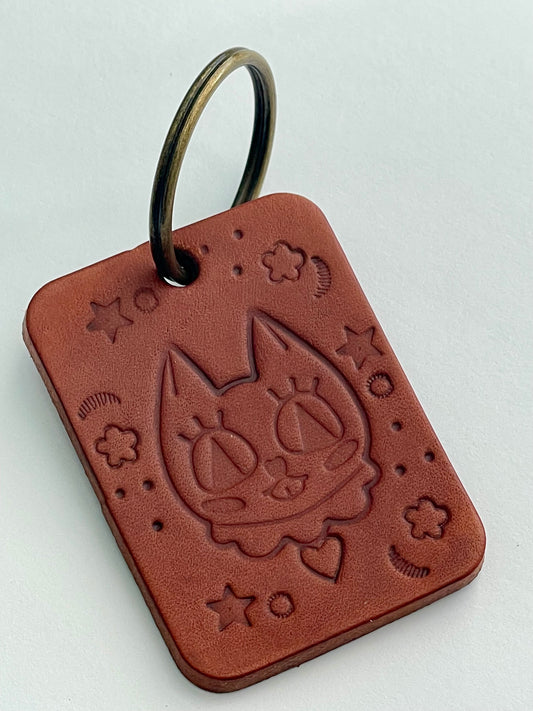 Pretty Kitty Rectangle Keychain